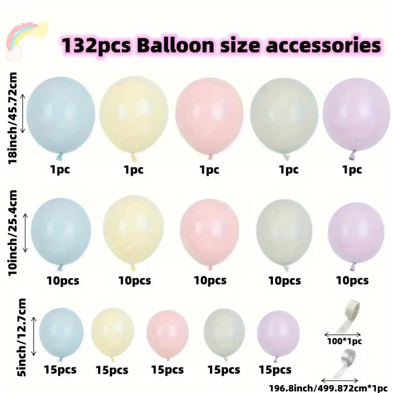 Colorful Macaron Latex Balloons